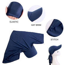 Load image into Gallery viewer, Ethnic Style Classic Solid Color Turban Hat Curved Brim Adjustable Baseball Cap Breathable Sunscreen Headscarf Hat