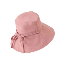 Load image into Gallery viewer, Solid Color Quick Dry Lace Up Wide Brim Fisherman Hat Breathable Adjustable UV Protection Summer Sun Hat