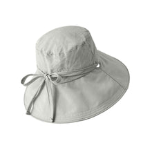 Load image into Gallery viewer, Solid Color Quick Dry Lace Up Wide Brim Fisherman Hat Breathable Adjustable UV Protection Summer Sun Hat