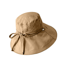 Load image into Gallery viewer, Solid Color Quick Dry Lace Up Wide Brim Fisherman Hat Breathable Adjustable UV Protection Summer Sun Hat