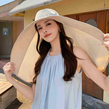 Load image into Gallery viewer, Large Brim Full Face Sun Protection Hat With Neck Shawl UV Protection Adjustable Summer Hat For Women Outdoor Beach Travel