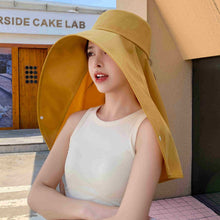 Load image into Gallery viewer, Large Brim Full Face Sun Protection Hat With Neck Shawl UV Protection Adjustable Summer Hat For Women Outdoor Beach Travel