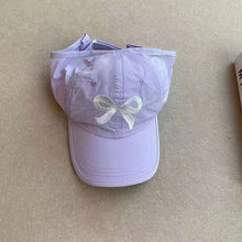Load image into Gallery viewer, Kids Summer Thin Empty Top Baseball Cap Ponytail Design Sun Hat Breathable UV Protection Cute Cap for Boys Girls