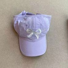Load image into Gallery viewer, Kids Summer Thin Empty Top Baseball Cap Ponytail Design Sun Hat Breathable UV Protection Cute Cap for Boys Girls