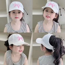 Load image into Gallery viewer, Kids Summer Thin Empty Top Baseball Cap Ponytail Design Sun Hat Breathable UV Protection Cute Cap for Boys Girls