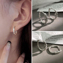 Load image into Gallery viewer, Vintage Graffiti U-Shape Geometric Punk Hoop Ear Buckle Fashion Earrings For Women Daily Party Jewelry
