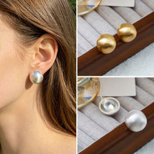 Load image into Gallery viewer, High-end Matte Metal Semicircle Earrings Brushed Frosted Vintage Women Daily Party Fashion Jewelry