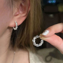 Load image into Gallery viewer, Electroplated Copper Broken Silver Style Irregular C Shape Earrings Women Fashion Elegant Daily Party Premium Jewelry