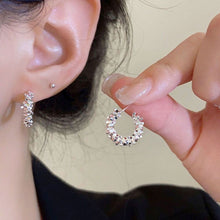 Load image into Gallery viewer, Electroplated Copper Broken Silver Style Irregular C Shape Earrings Women Fashion Elegant Daily Party Premium Jewelry