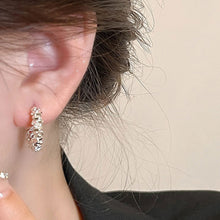 Load image into Gallery viewer, Electroplated Copper Broken Silver Style Irregular C Shape Earrings Women Fashion Elegant Daily Party Premium Jewelry