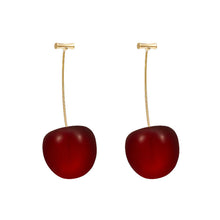 Load image into Gallery viewer, Alloy Cherry Drop Dangle Earrings Women Sweet Fruit Design Korean Fashion Daily Party Wedding Trendy Jewelry
