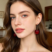 Load image into Gallery viewer, Alloy Cherry Drop Dangle Earrings Women Sweet Fruit Design Korean Fashion Daily Party Wedding Trendy Jewelry