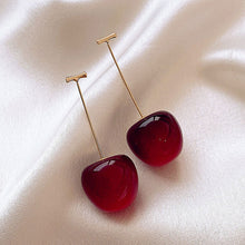 Load image into Gallery viewer, Alloy Cherry Drop Dangle Earrings Women Sweet Fruit Design Korean Fashion Daily Party Wedding Trendy Jewelry