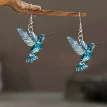 Load image into Gallery viewer, Retro Colorful Hummingbird Acrylic Earrings Cute Animal Stud Drop Dangle Earrings Women Fashion Jewelry Festival Gifts