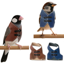 Load image into Gallery viewer, Adjustable Vintage Faux Leather Bird Vest Pet Parrot Coat for Daily Wear Bird Apparel Easy On/Off Bird Accessories