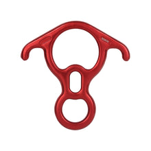 Load image into Gallery viewer, 1PC Aluminum Alloy Horn Figure 8-Ring Descender High Altitude Work Slow Descent Device Aerial Yoga Outdoor Rock Climbing Equipment