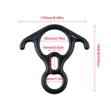 Load image into Gallery viewer, 1PC Aluminum Alloy Horn Figure 8-Ring Descender High Altitude Work Slow Descent Device Aerial Yoga Outdoor Rock Climbing Equipment