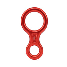 Load image into Gallery viewer, 35KN Aluminum Alloy Figure 8 Descender Multi-Purpose High Load Capacity Belay Device Outdoor Rock Climbing High Altitude Work Safety Rope Equipment