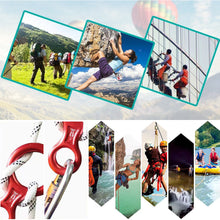 Load image into Gallery viewer, 35KN Aluminum Alloy Figure 8 Descender Multi-Purpose High Load Capacity Belay Device Outdoor Rock Climbing High Altitude Work Safety Rope Equipment