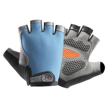 Load image into Gallery viewer, 1Pair Professional Half Finger Fitness Gloves Silicone Palm Pad Anti-slip Wear-resistant Sunscreen Breathable Cycling Gloves