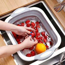 Load image into Gallery viewer, 3-IN-1 Multifunctional Folding Cutting Board Portable Camping Vegetable Wash Basin Home Kitchen Storage Basket