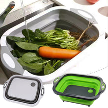 Load image into Gallery viewer, 3-IN-1 Multifunctional Folding Cutting Board Portable Camping Vegetable Wash Basin Home Kitchen Storage Basket