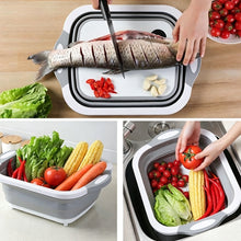 Load image into Gallery viewer, 3-IN-1 Multifunctional Folding Cutting Board Portable Camping Vegetable Wash Basin Home Kitchen Storage Basket