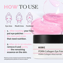 Load image into Gallery viewer, 60PCs PDRN Pink Niacinamide Collagen Eye Patch Revitalizing Soothing Glowing Reduce Puffiness Fine Lines Anti-Wrinkles Eye Mask