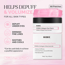Load image into Gallery viewer, 60PCs PDRN Pink Niacinamide Collagen Eye Patch Revitalizing Soothing Glowing Reduce Puffiness Fine Lines Anti-Wrinkles Eye Mask