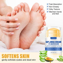 Load image into Gallery viewer, Ultra-Hydrating 60% Urea Avocado Oil Foot Cream Aloe Vera for Softening Dry Cracked Feet Gentle Exfoliation Daily Foot Care
