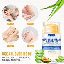 Load image into Gallery viewer, Ultra-Hydrating 60% Urea Avocado Oil Foot Cream Aloe Vera for Softening Dry Cracked Feet Gentle Exfoliation Daily Foot Care