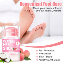 Load image into Gallery viewer, Nourishing Peach Foot Balm Moisturizer Hydrates and Repairs Dry Cracked Feet with Coconut Oil Avocado Oil Aloe Softening Rough Heels