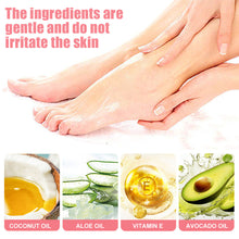 Load image into Gallery viewer, Nourishing Peach Foot Balm Moisturizer Hydrates and Repairs Dry Cracked Feet with Coconut Oil Avocado Oil Aloe Softening Rough Heels