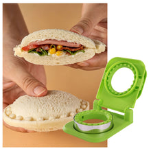 Load image into Gallery viewer, Stainless Steel Round Sandwich Press Mold Sealer Cutter Non-Stick Leak-Proof Pocket Bread Mold for Meal Prep Kids’ Lunchbox Camping Snacks Breakfast Tool