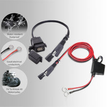 Load image into Gallery viewer, SAE to USB Charger Adapter Single Port Motorcycle Charging Connector Phone Charging Socket 5V 2.1A Fast Charging Waterproof