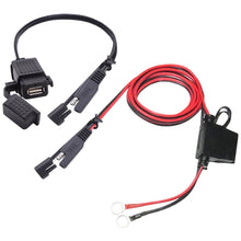 Load image into Gallery viewer, SAE to USB Charger Adapter Single Port Motorcycle Charging Connector Phone Charging Socket 5V 2.1A Fast Charging Waterproof
