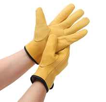 Load image into Gallery viewer, Work Gloves Soft Sheepskin Leather Driver Hunting Driving Farm Garden Welding Security Protection Safety Mechanic Glove
