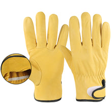 Load image into Gallery viewer, Work Gloves Soft Sheepskin Leather Driver Hunting Driving Farm Garden Welding Security Protection Safety Mechanic Glove