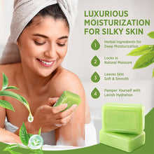 Load image into Gallery viewer, Tea Tree Soap Soap Bar with Tea Tree Oil Natural Soaps for Body Skin Cleaning Gentle Exfoliating Bar Soap Facial Cleansing Soap