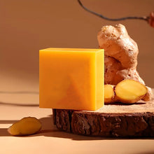 Load image into Gallery viewer, Turmeric Soap Face Cleansing Anti Acne Lightening Soap Remove Pimples Dark Spots Oil Control Lightening Ginger Handmade Soap