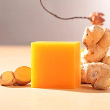 Load image into Gallery viewer, Turmeric Soap Face Cleansing Anti Acne Lightening Soap Remove Pimples Dark Spots Oil Control Lightening Ginger Handmade Soap