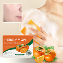 Load image into Gallery viewer, Persimmon Cleansing Soap Bar Body Care Face Wash Exfoliating Soap Fruit Deep Cleansing Handmade Facial Shower Soap