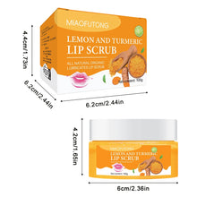 Load image into Gallery viewer, Turmeric Lemon Lip Scrub Gentle Exfoliator Remove Dead Skin Reduce Fine Lines Moisturizing & Nourishing Care for Dry Chapped Lip