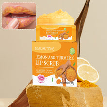Load image into Gallery viewer, Turmeric Lemon Lip Scrub Gentle Exfoliator Remove Dead Skin Reduce Fine Lines Moisturizing & Nourishing Care for Dry Chapped Lip