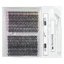 Load image into Gallery viewer, DIY Lash Extension Kit Individual Cluster False Eyelashes Mix Women Eyelashes Full Set Tweezers Lash Bond Seal Lashes Kit