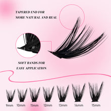 Load image into Gallery viewer, DIY Lash Extension Kit Individual Cluster False Eyelashes Mix Women Eyelashes Full Set Tweezers Lash Bond Seal Lashes Kit