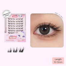 Load image into Gallery viewer, Self-adhesive Glue Free False Eyelashes Reusable DIY Segmented DIY Lashes Clusters No Glue Needed Natural Soft Lashes