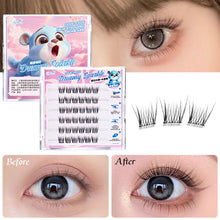 Load image into Gallery viewer, DIY Clusters Lashes False Eyelashes Fox-style Glue-free Self Adhesive Eyelashes 6 Rows U-shaped False Eyelashes Makeup Tool