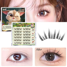Load image into Gallery viewer, DIY Clusters Lashes False Eyelashes Fox-style Glue-free Self Adhesive Eyelashes 6 Rows U-shaped False Eyelashes Makeup Tool