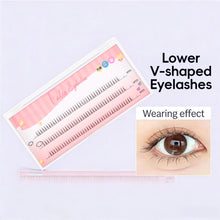 Load image into Gallery viewer, Soft Bottom Lashes Single Root Lower Eyelashes Wildcat False Eyelashes Grafting Collection Curly Natural Slender Lower Eyelashes